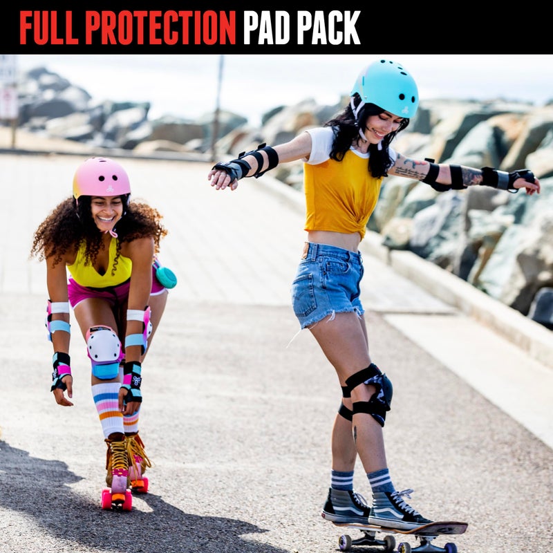 Triple Eight Saver Series 3-Pack Pad Setâ€“ Ideal for Skateboarding, In-line Skating, Roller Skating, and Biking - Image 2